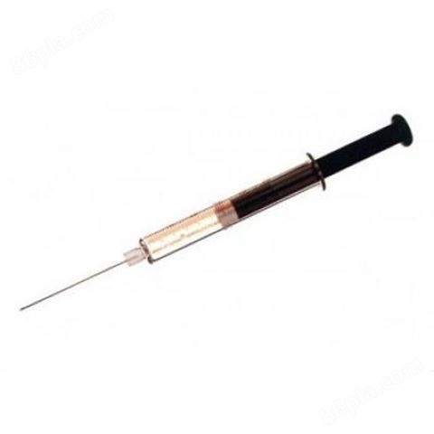 固定针注射器，PTFE顶端活塞，10μl，用于液体或气体药剂，斜尖