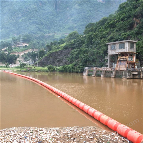 水库进水口拦污网浮球河道拦漂排安装